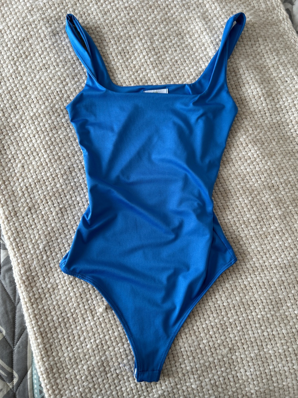 Scoop Neck Persian Blue Women's Bodysuit
